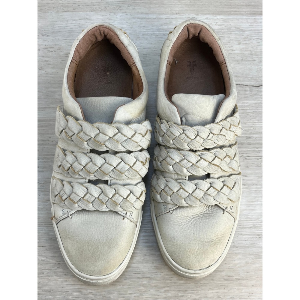 FRYE Women's Ivy Braided‎ Leather Slip On Sneakers Size 7 - Picture 3 of 10